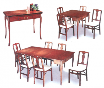 3 in 1 Bridge Table: Bridge Table, Console and Dining Table All-in-One, Cherry Wood Finish (Table On